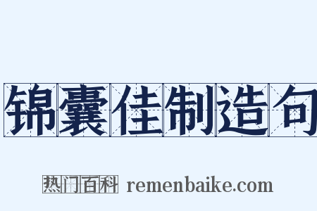 锦囊佳制造句是什么意思的图片